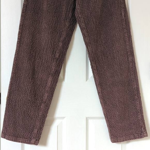 BDG Urban Outfitters Bubble Corduroy High Rise Baggy Tapered Leg Pants Brown 26 - Picture 3 of 15